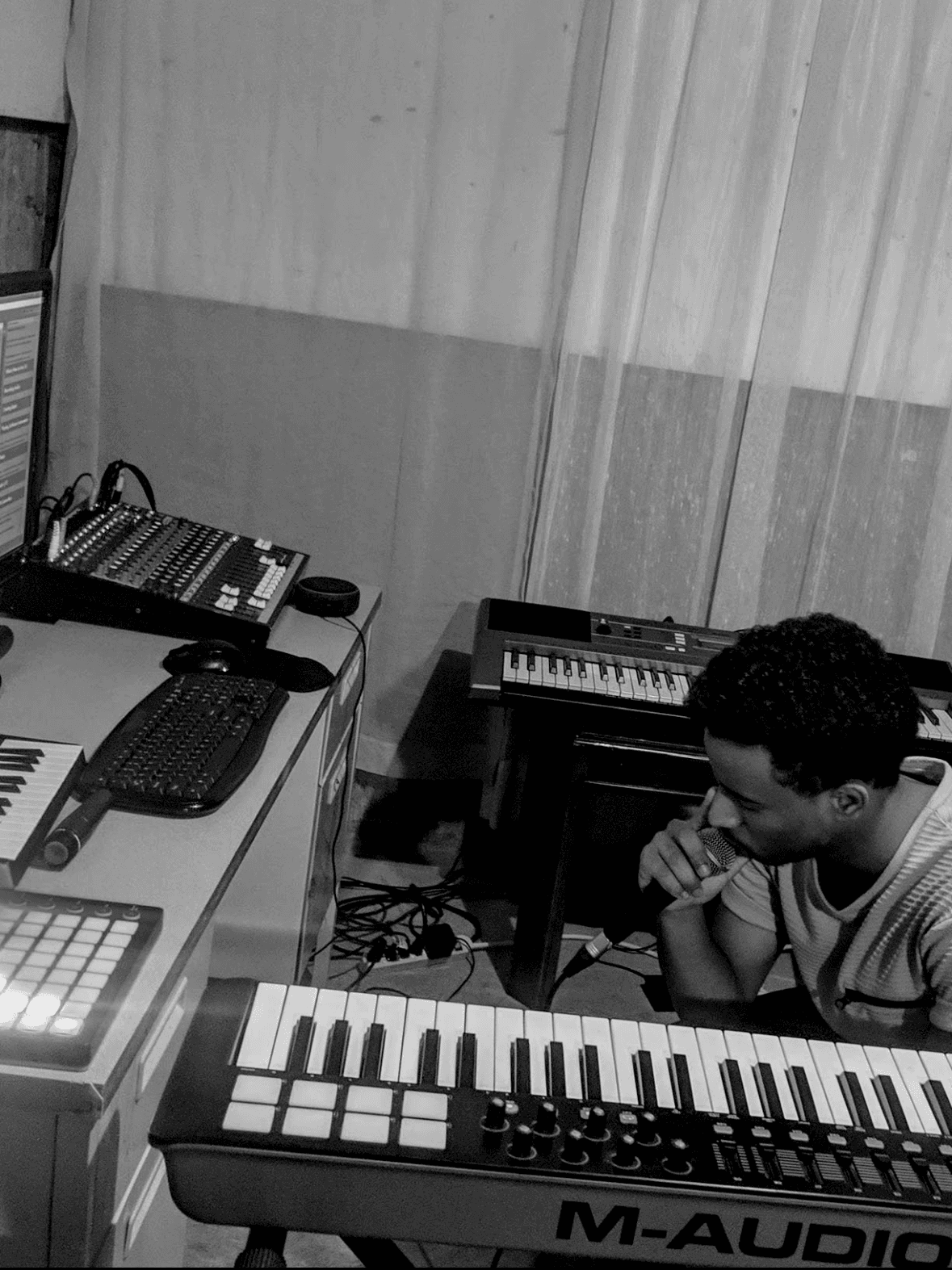 Me starting out in high school